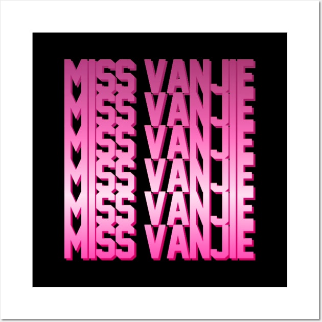 Miss Vanjie! (9) - Mulberry Lavender Magenta Vanjie Pink Gradient (Pink 3) Wall Art by mareescatharsis